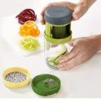 Create exciting healthy dishes in minutes with our compact, self-containing spiralizer. The hand-held design keeps mess to a minimum collecting food as you cut it and makes spiralizing a whole range of vegetables super neat and easy.  Has 3 blades. Coarse and fine blades to prepare vegetable spirals and a grating blade with large holes. Enables preparing vegetable and fruit slices and spirals.
