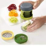 Create exciting healthy dishes in minutes with our compact, self-containing spiralizer. The hand-held design keeps mess to a minimum collecting food as you cut it and makes spiralizing a whole range of vegetables super neat and easy.  Has 3 blades. Coarse and fine blades to prepare vegetable spirals and a grating blade with large holes. Enables preparing vegetable and fruit slices and spirals.