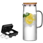 Water Pitcher with Bamboo Lid - Image 2