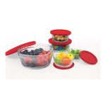5 Glass Food Storage Bowl Set with Airtight Lids