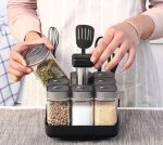 Rotating Spice Rack, 8 Spice Jars - Image 2