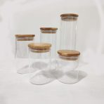Airtight Glass Storage Jar with Bamboo Lid 300ml - Image 2
