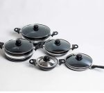 HACHI Nonstick Cookware Set Scratch Resistant 10 Pcs Non Stick Premium Kitchenware - Image 2