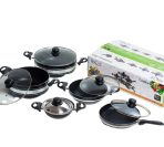 HACHI Nonstick Cookware Set Scratch Resistant 10 Pcs Non Stick Premium Kitchenware