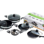 HACHI Nonstick Cookware Set Scratch Resistant 10 Pcs Non Stick Premium Kitchenware