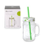 Heat Resistant Glass Mason Jar Mugs 490ml