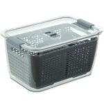Double Layer fresh Keeping box with Drain Basket