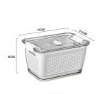 Double Layer fresh Keeping box with Drain Basket - Image 3