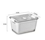 Double Layer fresh Keeping box with Drain Basket - Image 3