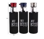 Glass Water Bottle 550 ml - Image 2